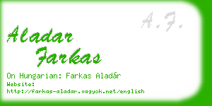 aladar farkas business card